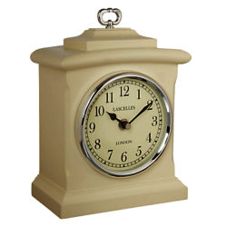 Laselles Carriage Mantel Clock Cream/ Silver